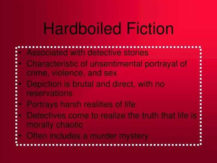 hardboiled fiction