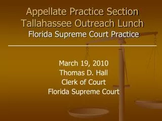 Appellate Practice Section Tallahassee Outreach Lunch