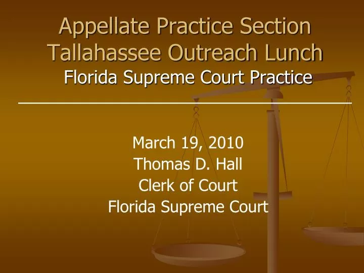 appellate practice section tallahassee outreach lunch