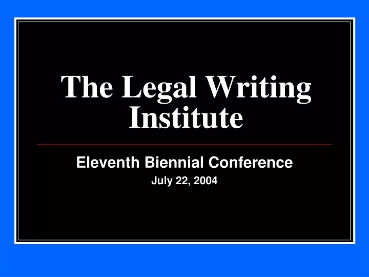 the legal writing institute