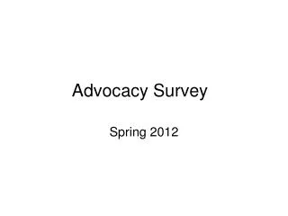 Advocacy Survey