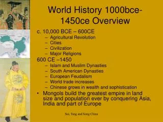 World History 1000bce-1450ce Overview