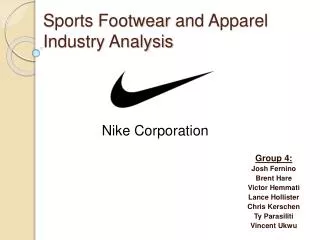 Sports Footwear and Apparel I ndustry Analysis