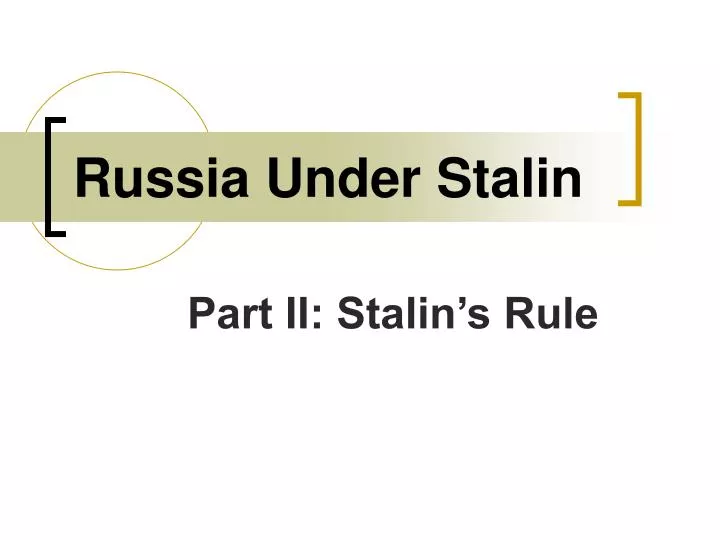 russia under stalin