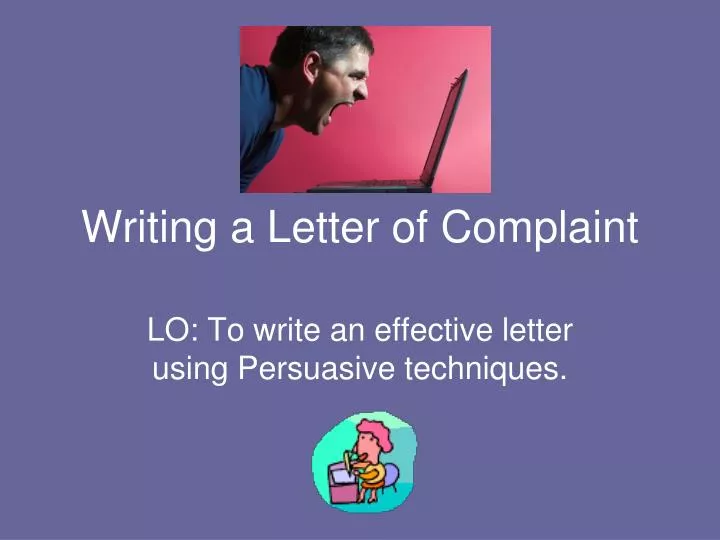 writing a letter of complaint