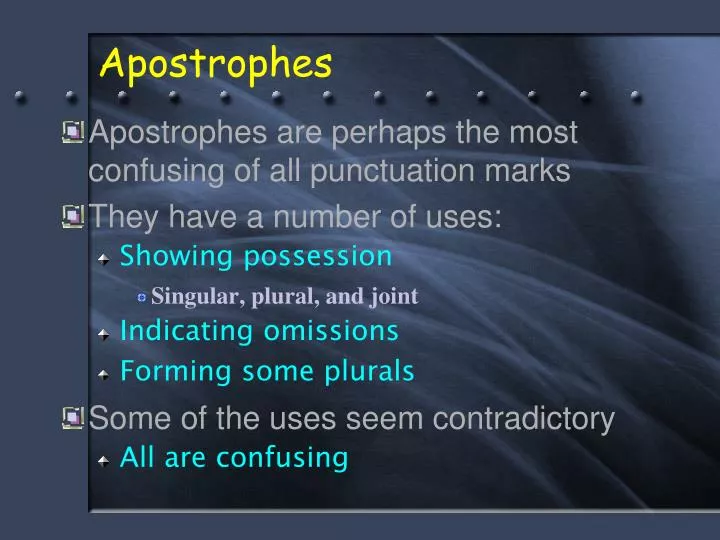 apostrophes