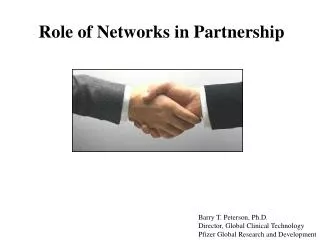 Role of Networks in Partnership