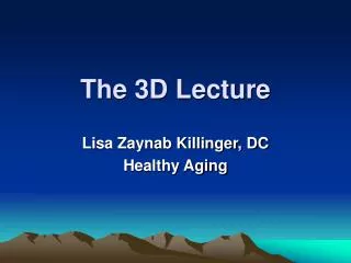 The 3D Lecture