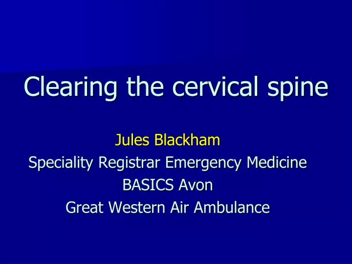jules blackham speciality registrar emergency medicine basics avon great western air ambulance