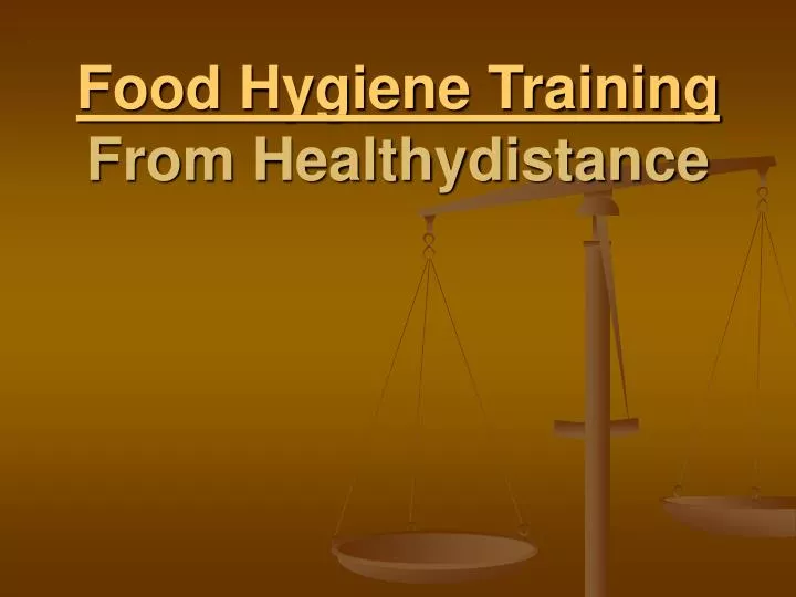 food hygiene training from healthydistance