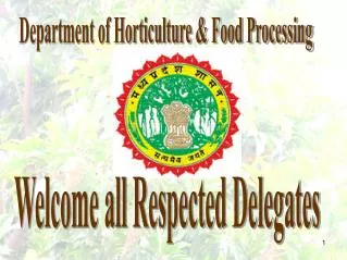 Department of Horticulture &amp; Food Processing