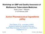 Active Pharmaceutical Ingredients (APIs) - slide 1