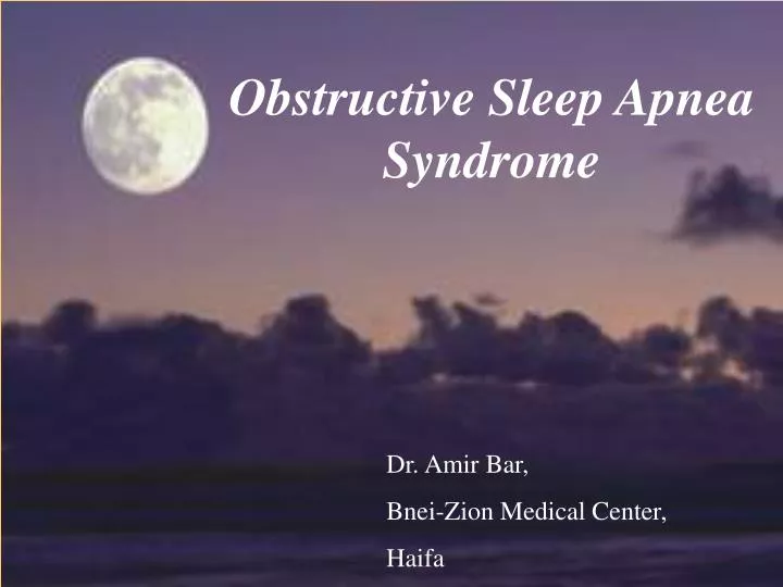 obstructive sleep apnea syndrome