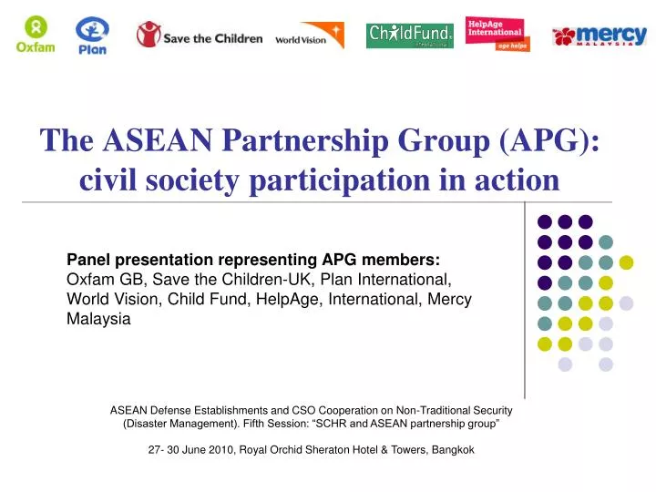 the asean partnership group apg civil society participation in action