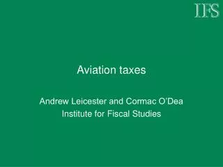 Aviation taxes