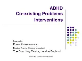 ADHD Co-existing Problems Interventions