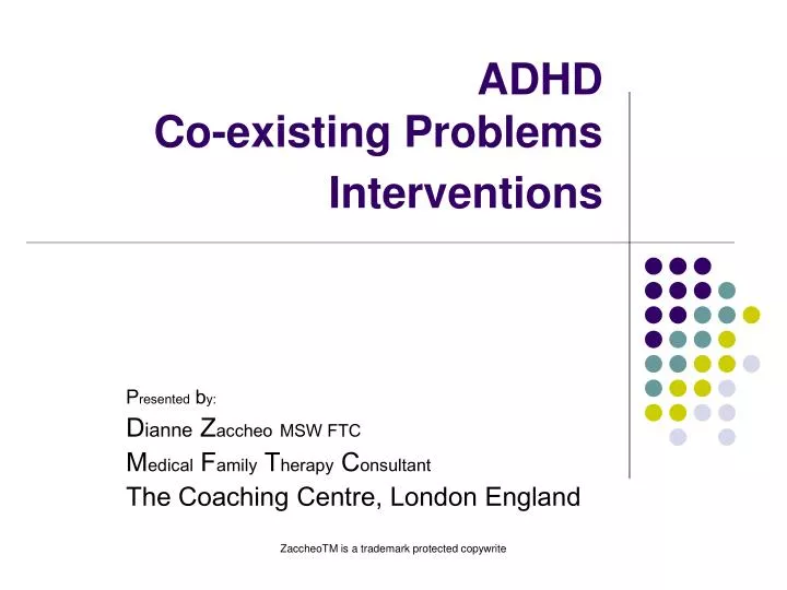 adhd co existing problems interventions
