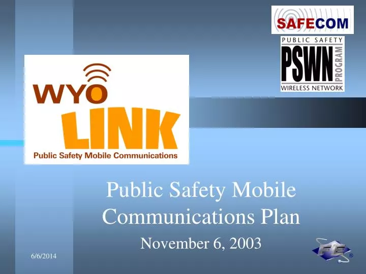 public safety mobile communications plan november 6 2003