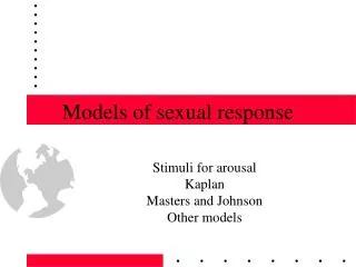 Models of sexual response