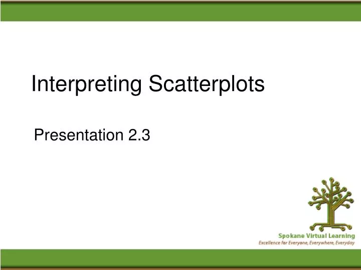 interpreting scatterplots
