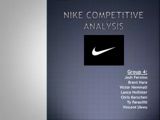 Nike Competitive analysis