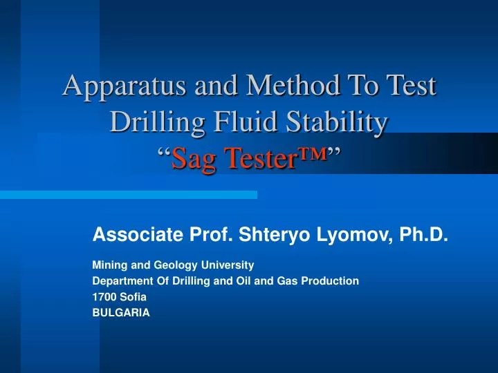apparatus and method to test drilling fluid stability sag tester