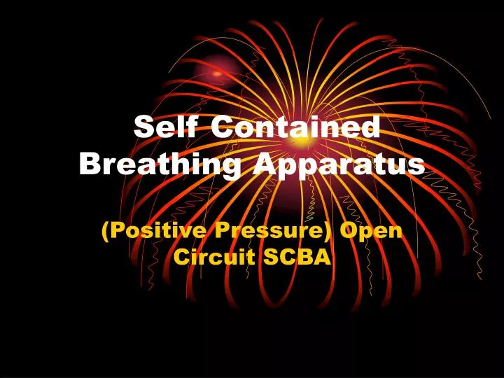 self contained breathing apparatus