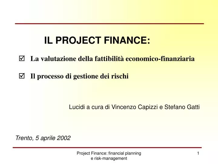 il project finance