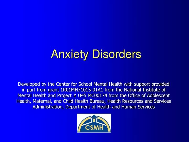 anxiety disorders