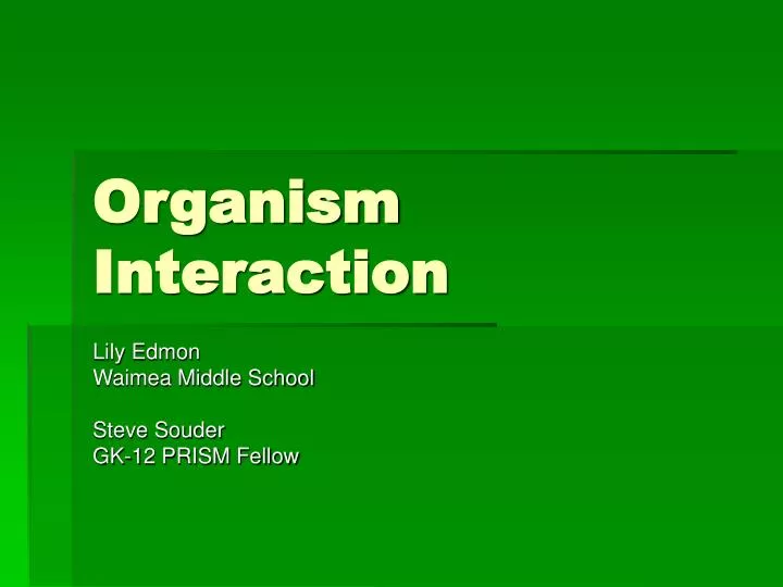 organism interaction