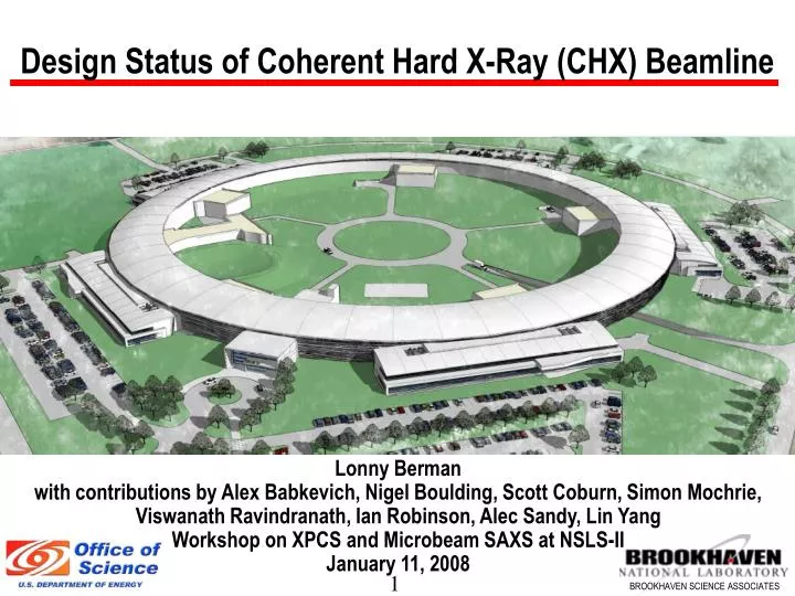 design status of coherent hard x ray chx beamline