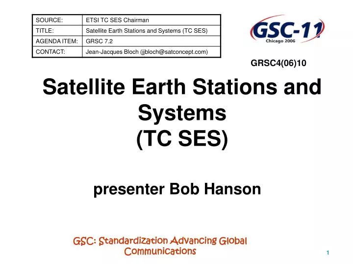 satellite earth stations and systems tc ses
