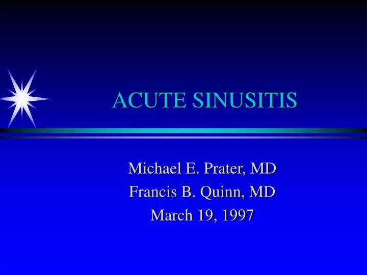 acute sinusitis