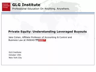 Private Equity: Understanding Leveraged Buyouts