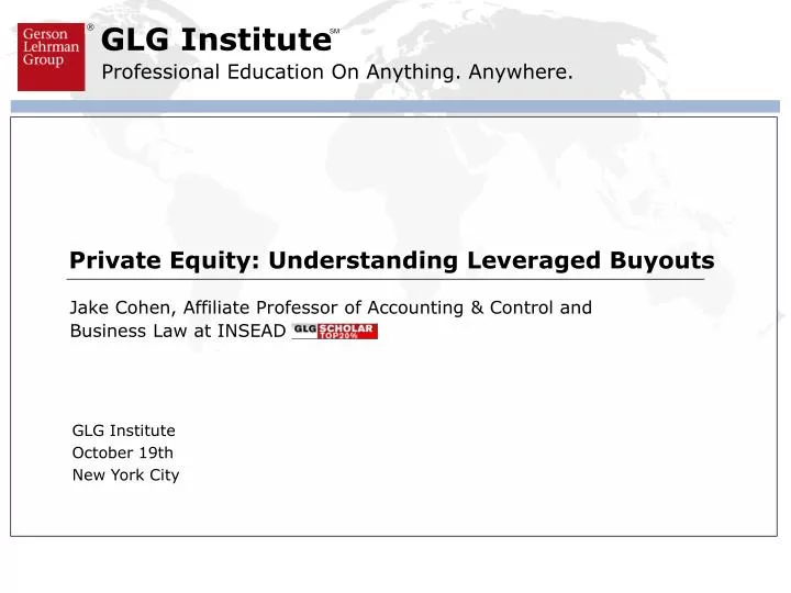 private equity understanding leveraged buyouts