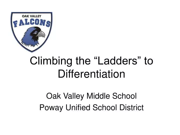 climbing the ladders to differentiation