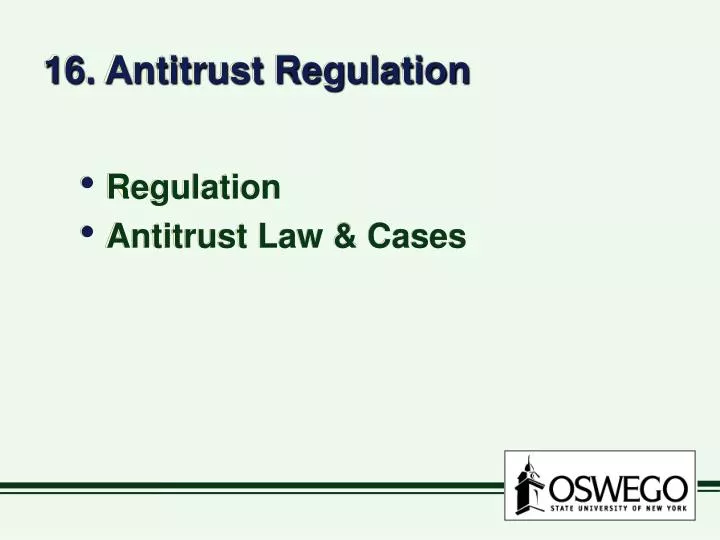 16 antitrust regulation