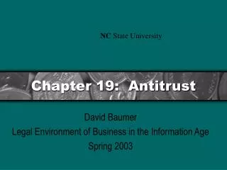 Chapter 19: Antitrust