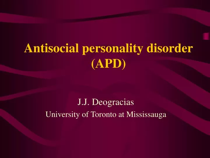 antisocial personality disorder apd