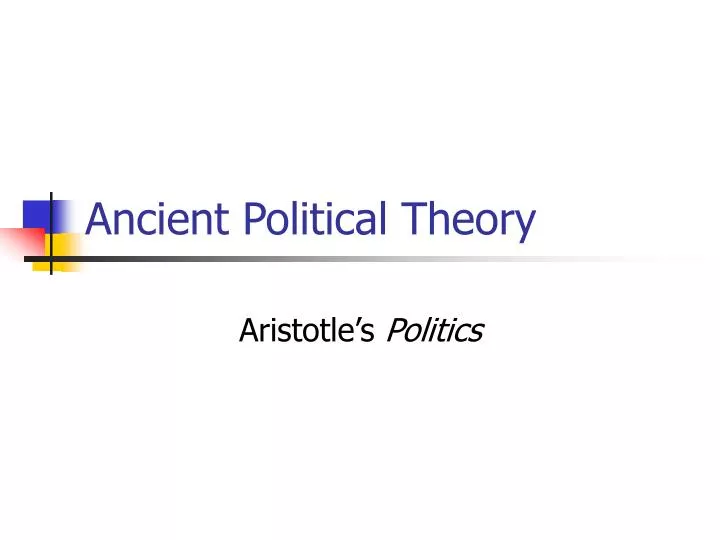 ancient political theory