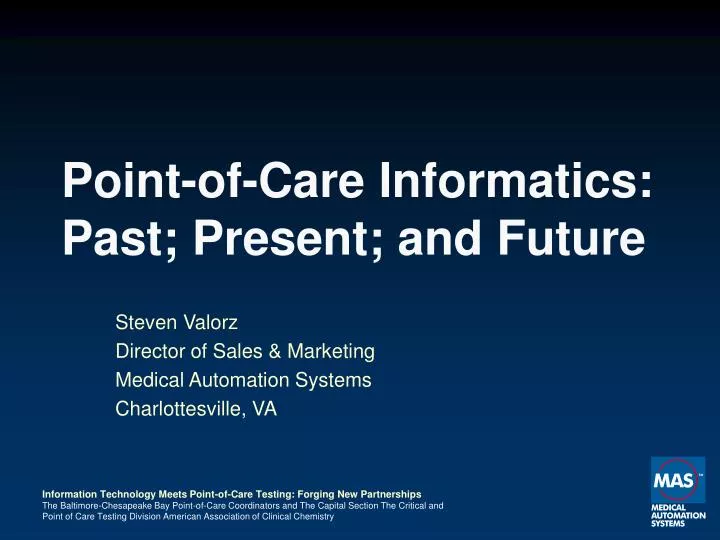 point of care informatics past present and future