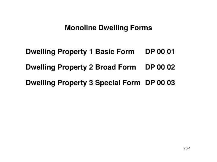 monoline dwelling forms