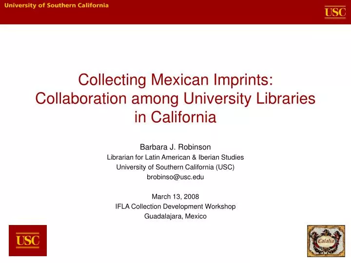 collecting mexican imprints collaboration among university libraries in california
