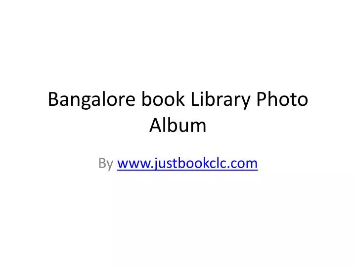 bangalore book library photo album