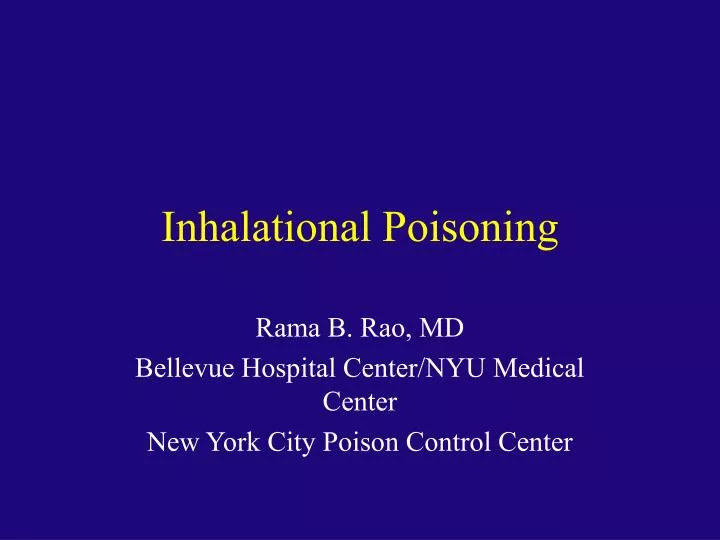 inhalational poisoning