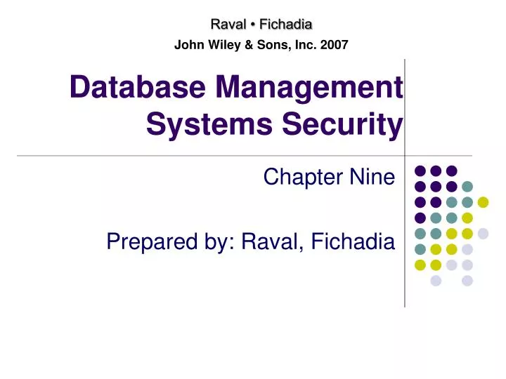database management systems security