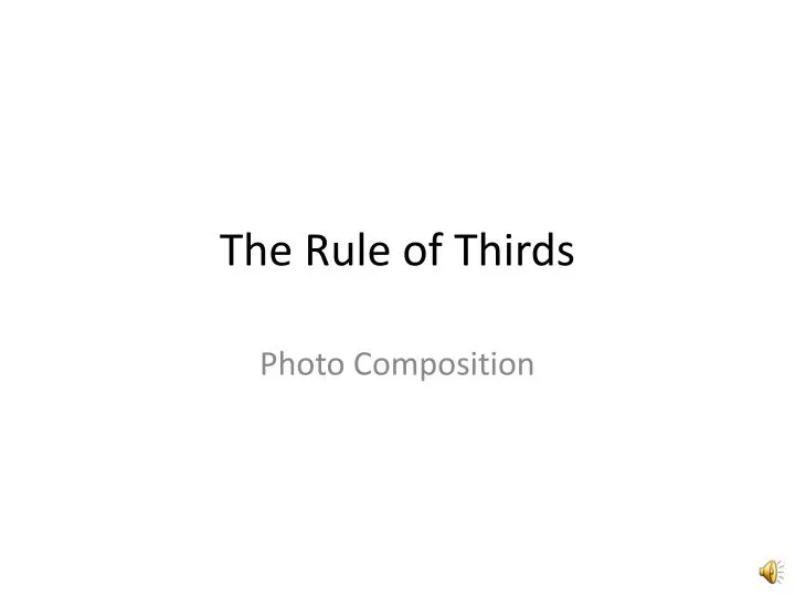 the rule of thirds