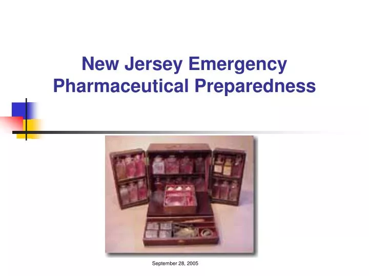 new jersey emergency pharmaceutical preparedness