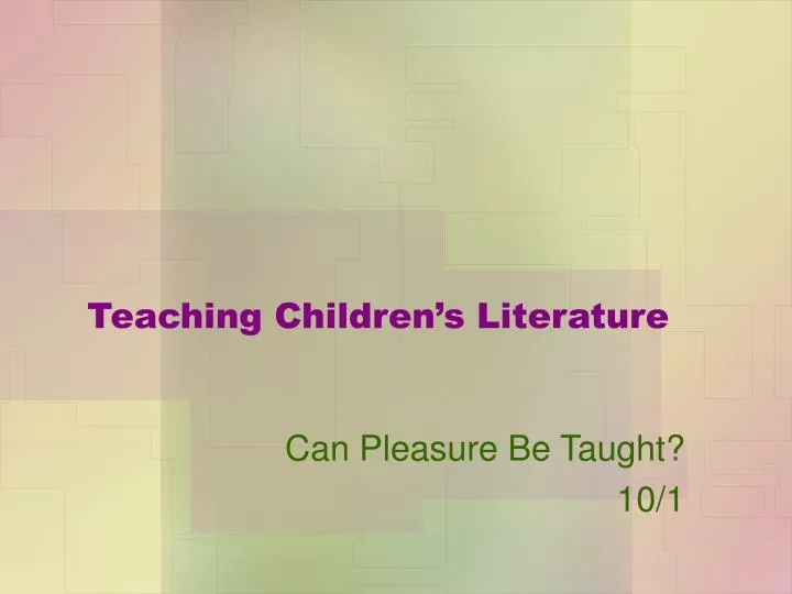 teaching children s literature