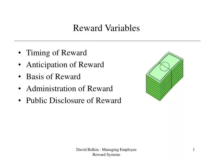 reward variables